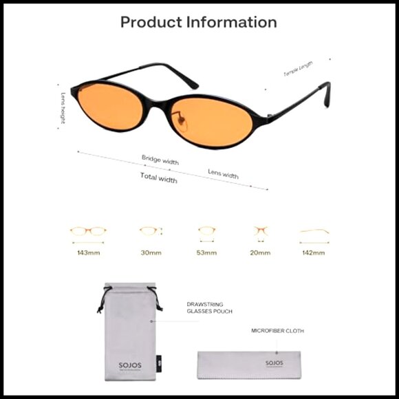 Metal Frame Oval Cat Eye Sunglasses with UV400 Protection
